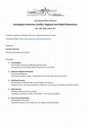 Research paper thumbnail of International Online Conference Azerbaijani-Armenian Conflict. Regional and Global Dimensions