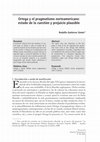 Research paper thumbnail of Ortega y el pragmatismo norteamericano: estado de la cuestión y prejuicio plausible