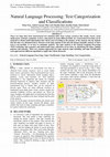 Research paper thumbnail of Natural Language Processing: Text Categorization and Classifications