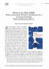 Research paper thumbnail of Reseña de  Joly, Marc (2020). Après la philosophie. Histoire et épistémologie de la sociologie européenne,  París: CNRS Éditions, 561 pp.