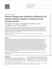 Research paper thumbnail of Waves of change: brain sensitivity to differential, not absolute, stimulus intensity is conserved across humans and rats