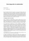 Research paper thumbnail of Faire disparaître les indésirables