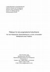 Research paper thumbnail of Plädoyer für eine pragmatische Kulturtheorie: Von der Klassischen Sprechakttheorie zu einer universellen Weltsprache des Friedens