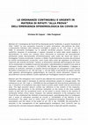 Research paper thumbnail of LE ORDINANZE CONTINGIBILI E URGENTI IN MATERIA DI RIFIUTI "ALLA PROVA" DELL'EMERGENZA EPIDEMIOLOGICA DA COVID-19