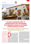 Research paper thumbnail of Un nuevo testimonio sobre el establecimiento de la Hermandad de la Sagrada Lanzada en el colegio de San Francisco de Paula