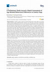 Research paper thumbnail of A Preliminary Study toward a Rapid Assessment of Age-Related Behavioral Differences in Family Dogs