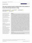 Research paper thumbnail of The role of common ancestry and gene flow in the evolution of human-directed play behaviour in dogs