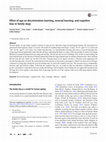 Research paper thumbnail of Effect of age on discrimination learning, reversal learning, and cognitive bias in family dogs