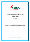 Research paper thumbnail of Somali Bible Society Journal, I, 1