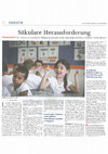 Research paper thumbnail of "Säkulare Herausforderung: Wo verortet sich jüdischer Religionsunterricht in der Spannung zwischen Tradition und Moderne?", in: Jüdische Allgemeine Zeitung (27.02.2020)