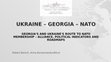 Research paper thumbnail of Ukraine – georgia – natoGeorgia's and Ukraine's route to NATO membership – Alliance, Political Indicators and Roadmaps