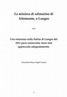 Research paper thumbnail of La miniera di salmarino di Altomonte, o Lungro. Una relazione sulla Salina di Lungro del 1811 poco conosciuta, forse non apprezzata adeguatamente