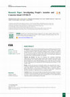 Research paper thumbnail of Research Paper: Investigating People’s Anxieties and Concerns About COVID-19