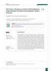 Research paper thumbnail of Short Report: Measures to Control Covid-19 Epidemic in Public and Reduce the Patient Load in Hospitals: A Report From Iran