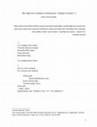 Research paper thumbnail of “Biz değil mi ki ahbabıyız birbirimizin": Zahrad’ın Kediler’i