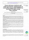 Research paper thumbnail of Form tolerance analysis and multi-parametric optimization of meso deep square hole EDMed on Inconel-718 plate using GRA method