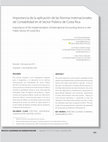 Research paper thumbnail of Importancia de la aplicación de las Normas Internacionales de Contabilidad en el Sector Público de Costa Rica