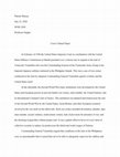 Research paper thumbnail of United Nations War Crimes Cross Cultural Paper