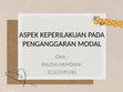 Research paper thumbnail of Ppt aspek keperilakuan pda penganggaran modal