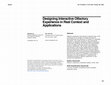 Research paper thumbnail of Designing Interactive Olfactory Experience in Real Context and Applications