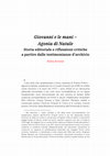 Research paper thumbnail of «Giovanni e le mani» – «Agonìa di Natale». Storia editoriale e riflessioni critiche a partire dalle testimonianze d'Archivio, «L'ospite ingrato. Rivista online del Centro Interdipartimentale di Ricerca Franco Fortini», 1, gennaio-giugno 2017, pp. 57-71