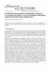 Research paper thumbnail of Il Tribunale di Torino dichiara inammissibile il ricorso per l’accertamento del diritto a votare il referendum costituzionale separatamente dalle elezioni amministrative