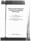 Research paper thumbnail of Differential diagnosis for aphasia