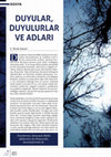 Research paper thumbnail of Duyular, Duyulurlar ve Adları / Senses, Sensibles and Their Names [Sabah Ülkesi, sayı:66, Ocak 2021, s. 54-57]