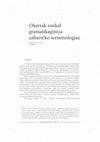 Research paper thumbnail of 2016 [2021] - Oharrak euskal gramatikagintza zaharreko terminologiaz