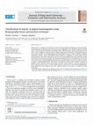 Research paper thumbnail of Classification of masses in digital mammograms using Biogeography-based optimization technique