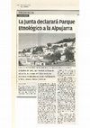 Research paper thumbnail of La Junta declarará Parque Etnológico a la Alpujarra