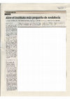 Research paper thumbnail of La Taha: Abre el instituto más pequeño de Andalucía