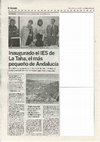 Research paper thumbnail of Inaugurado el IES de La Taha, el más pequeño de Andalucía