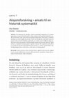 Research paper thumbnail of Aksjonsforskning -ansats til en historisk systematikk