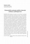 Research paper thumbnail of Psihoanalitičko poimanje političke dimenzije otuđenja u psihologiji masa