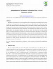 Research paper thumbnail of Biodegradation of Microplastics in Drinking Water, A review