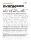 Research paper thumbnail of Electro -Ion Membrane Distress Syndrome induces Chronic Fatigue Syndrome/Myalgic Encephalomyelitis (CFS/ME) under a Creative Commons Attribution (CC-BY) 4.0 license