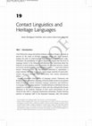 Research paper thumbnail of Chapter 19: Contact Linguistics and Heritage Languages