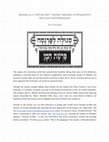 Research paper thumbnail of Manna as a "Detox Diet": On Rav Mendel of Rymanov's Segulah for Parnassah