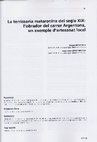 Research paper thumbnail of La terrisseria mataronina del segle XIX: l'obrador del carrer Argentona, un exemple de l'artesanat local