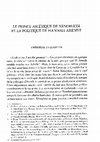 Research paper thumbnail of Le prince ascétique de Xénophon et la politique de Hannah Arendt