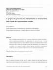 Research paper thumbnail of À propos des processus de schématisation et structuration dans l'étude des représentations sociales