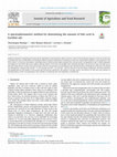 Research paper thumbnail of A spectrophotometric method for determining the amount of folic acid in fortified salt