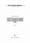 Research paper thumbnail of FALSITÀ DELLE PROVE SCOPERTE DOPO LA DECISIONE ARBITRALE E RIMEDI ESPERIBILI NEL SISTEMA ICSID