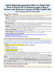 Research paper thumbnail of Call for Retraction (preprint, infographic) Effect of a Single High Dose of Vitamin D3 on Hospital Length of Stay in Patients with Moderate to Severe COVID JAMA 2021