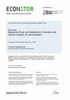 Research paper thumbnail of Measuring power and satisfaction in societies with opinion leaders: an axiomatization