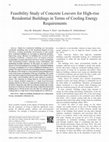 Research paper thumbnail of Feasibility Study of Concrete Louvers for High-rise Residential Buildings in Terms of Cooling Energy Requirements