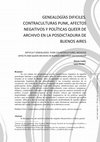 Research paper thumbnail of Genealogías difíciles. Contraculturas punk, afectos negativos y políticas queer de archivo en la posdictadura de Buenos Aires