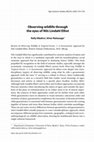 Research paper thumbnail of Observing wildlife through the eyes of Nils Lindahl Elliot