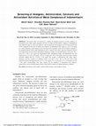 Research paper thumbnail of Screening of Analgesic, Antimicrobial, Cytotoxic and Antioxidant Activities of Metal Complexes of Indomethacin